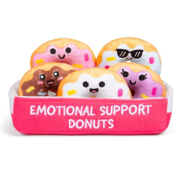 Donut Plushies with Carrying Basket Squishy Friends for Emotional Support - Picture 1 of 8